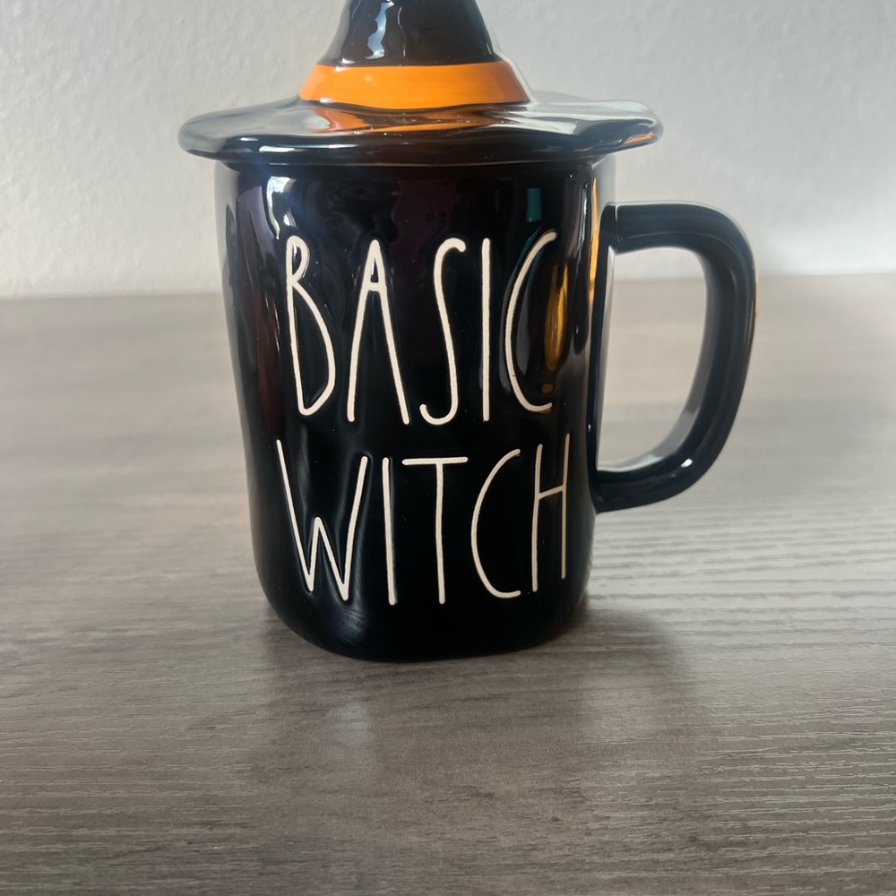 Rae Dunn Basic Witch Mug - Black and Orange